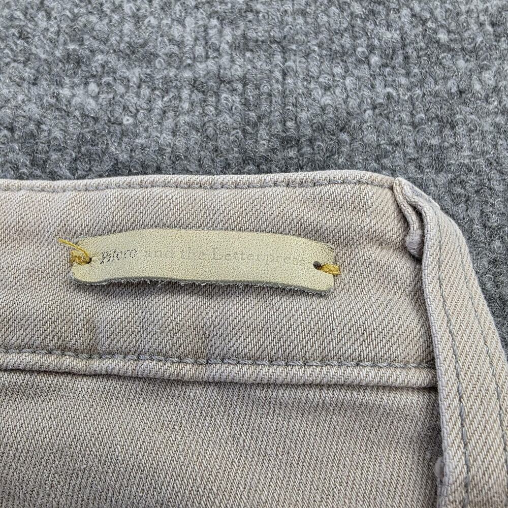 Pilcro Jeans Womens 30 Beige Denim Straight Leg Casual Stretch Minimalist Prep - Picture 15 of 16